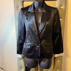 Black satin blazer